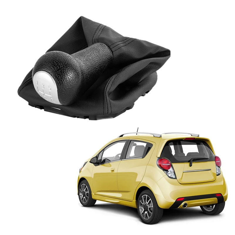 Pomello del cambio per auto a 5 velocità con cuffia per Chevrolet Spark 2009-2011 2013 2014 2015 2016 Accessori