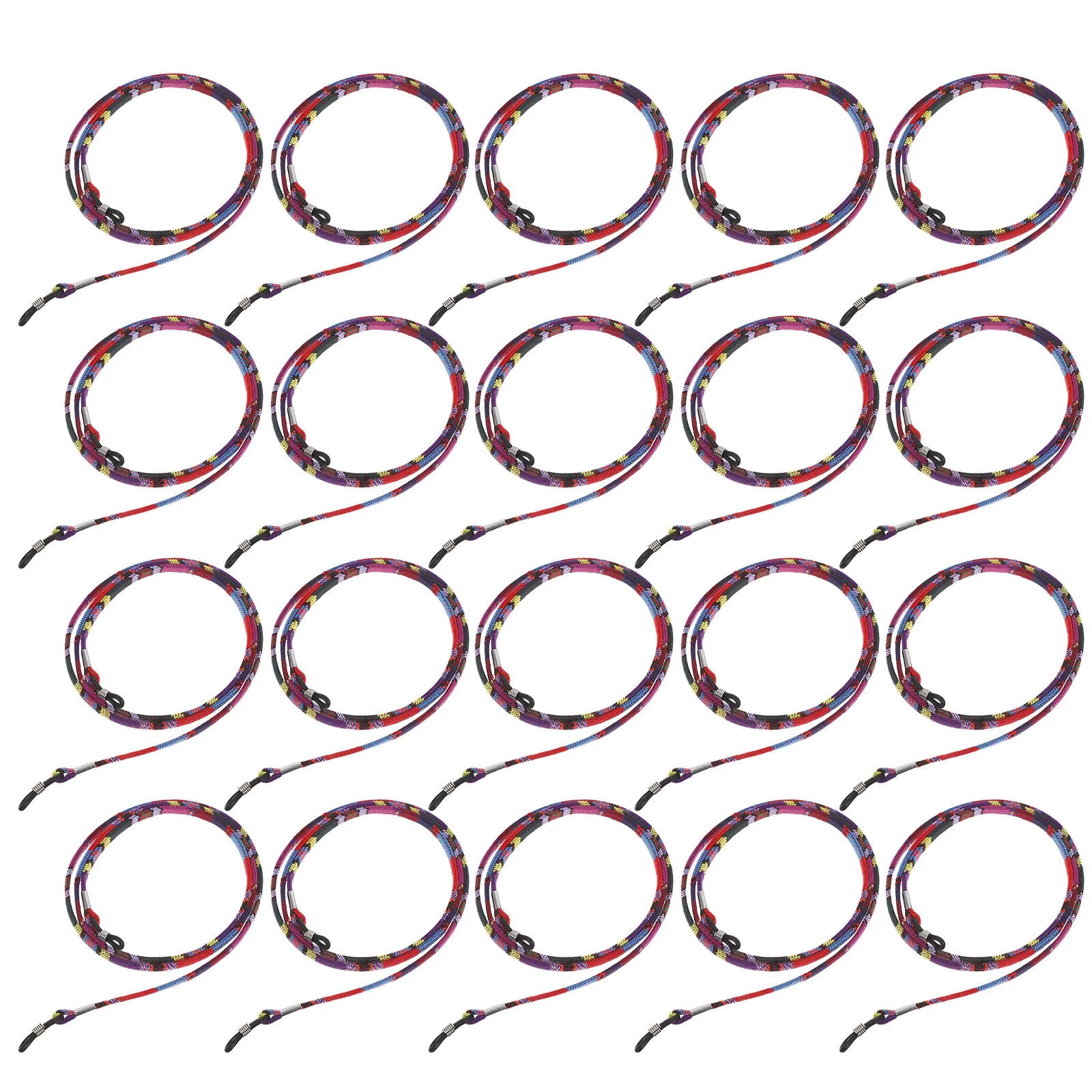 20 piezas de correas coloridas de estilo étnico para gafas, cordón ligero antideslizante para gafas de sol, soporte para el cuello para mujeres, hombres, niños, deportes al aire libre