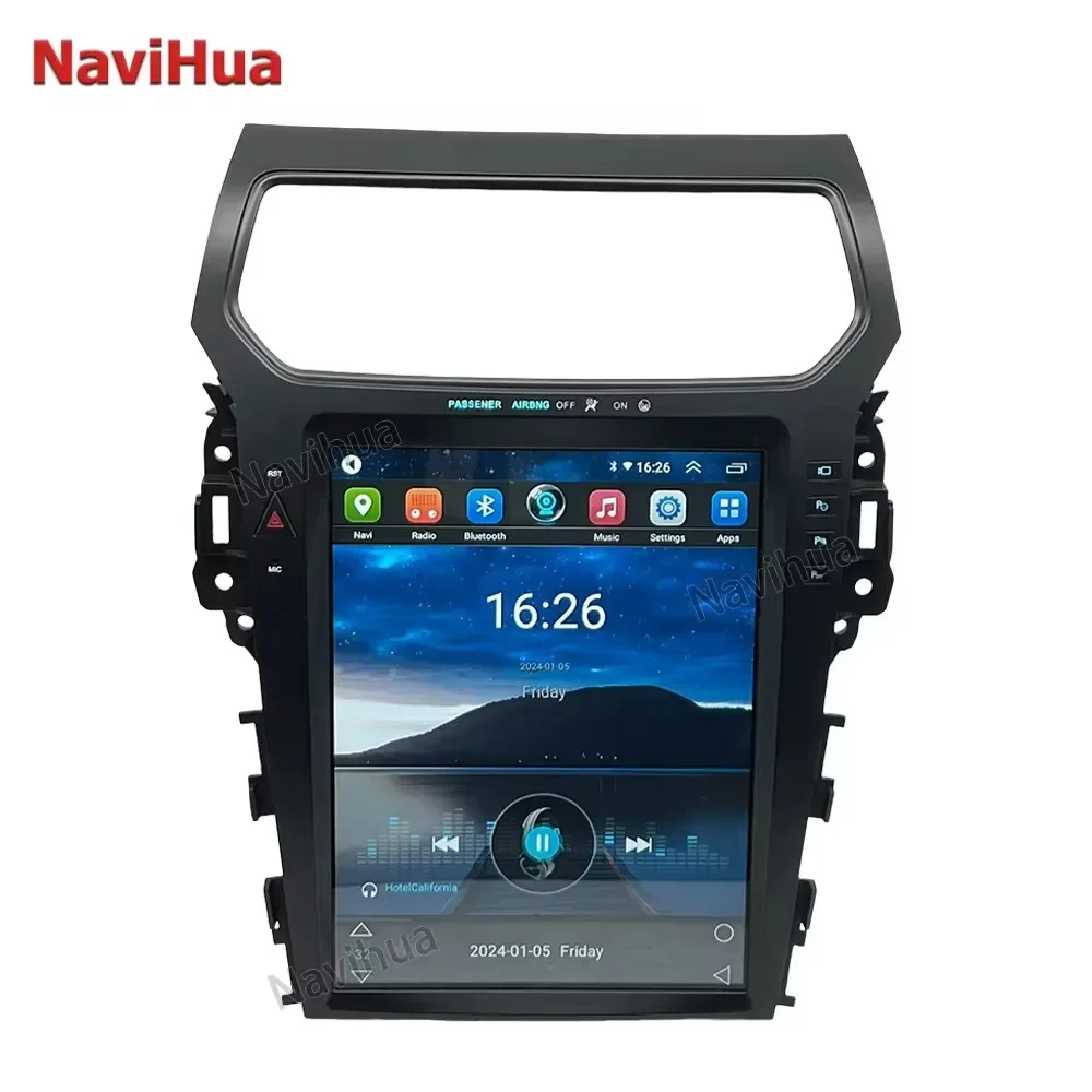 Old To New 12.1inch Tesla Style Vertical Android for Ford Explorer 2014-2019 Auto DVD Player Autoradio Stereo Video