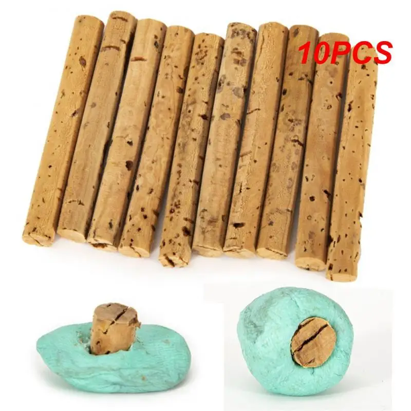 

10PCS Carp Fishing Bait Float Sticks Better Buoyancy Eco-friendly Cork Wood Floats Carp Fishing Bait for Granular Lures