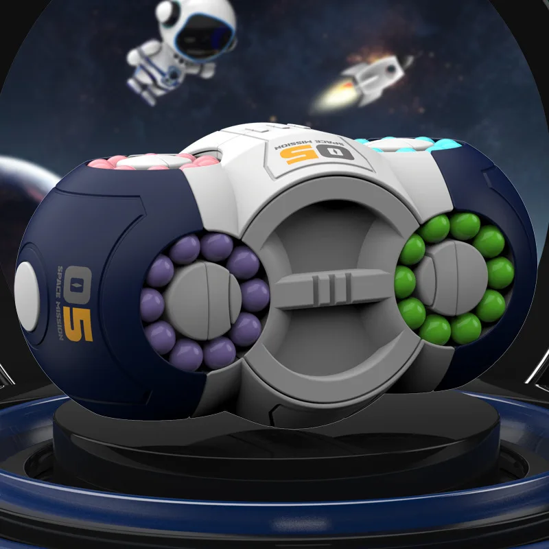 Giocattolo puzzle con perline rotanti per alleviare lo stress, cubo di Rubik multidimensionale spaziale a otto lati
