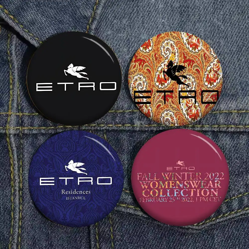 Brand E-Etro 58mm Handmade Brooch Cartoon Cosplay Badge on Backpack Jewelry Accessories Gifts