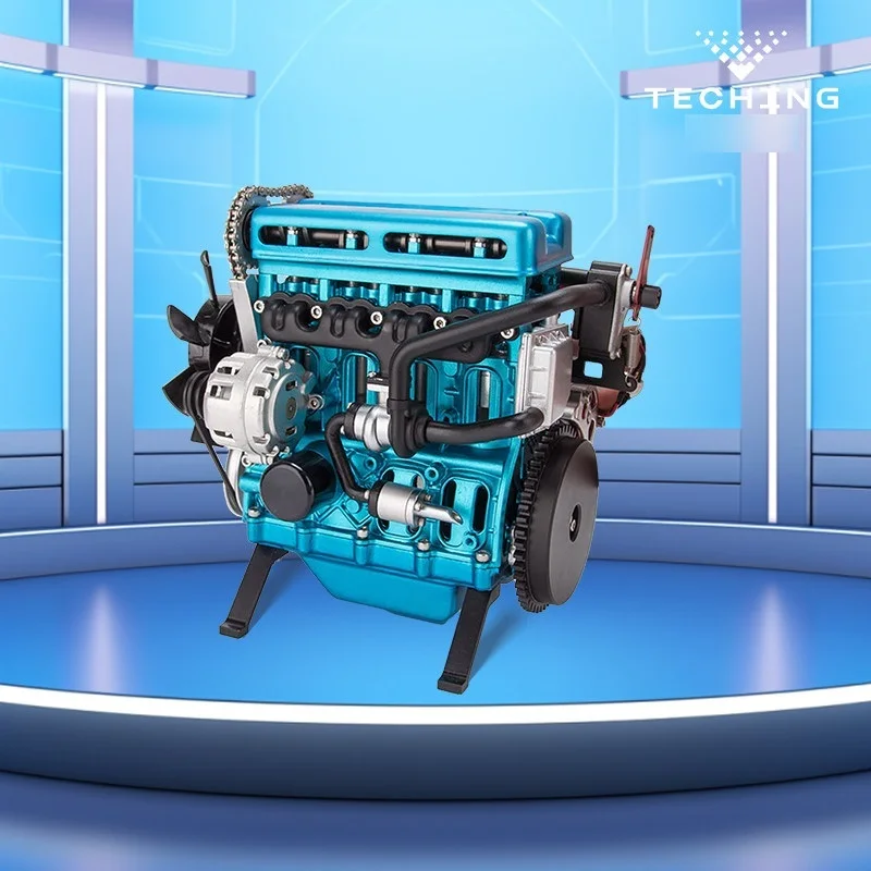 DM111 Turbocharged Inline Four-Cylinder Engine Metal Mechanical Model Kit DIY 3D Assembly Science Learning Toy