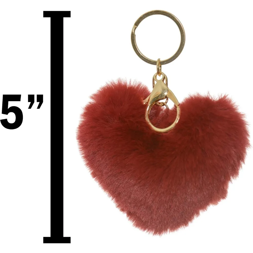 フェイクファーボールポンポンキーチェーンリング女性用バッグペンダント