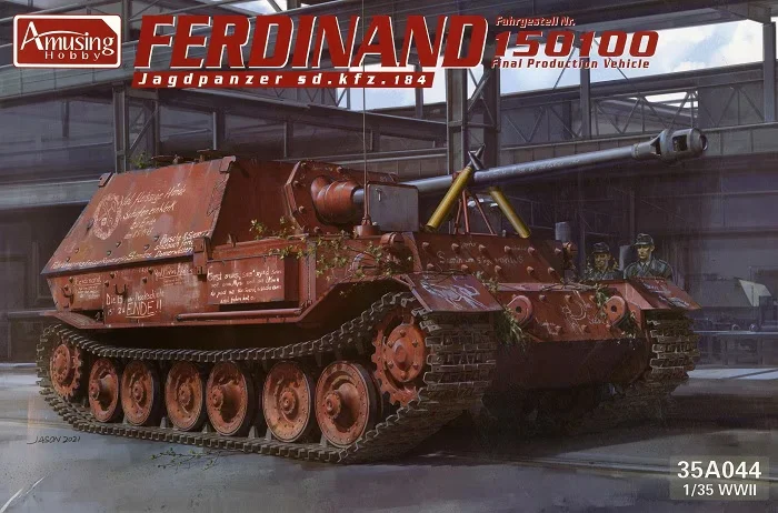 

Amusing Hobby 35A044 Ferdinand No 150100 Jagdpanzer Sd.kfz.184 1/35 Assembled Scale Model Kit DIY Toys，for Birthday Gifts