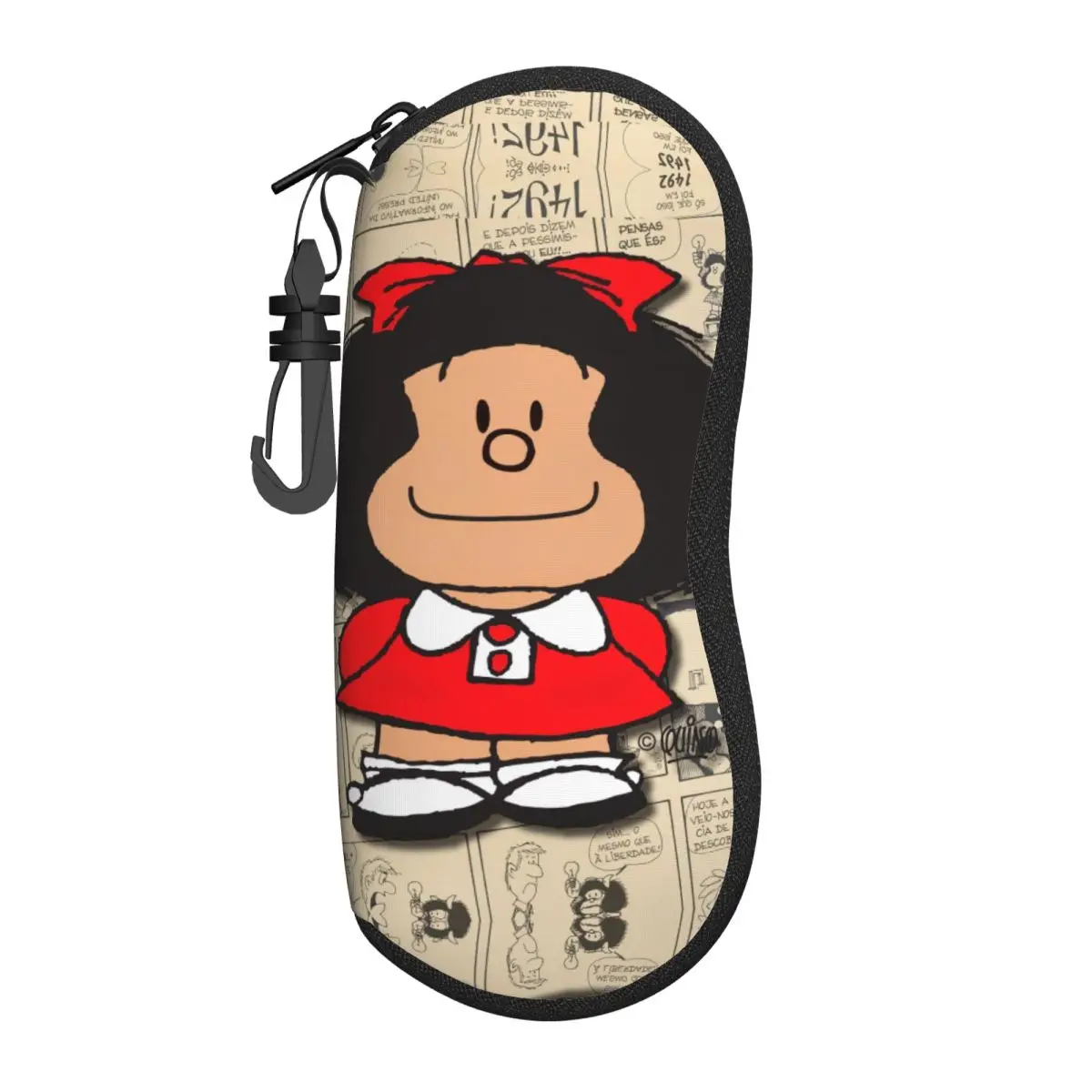 

Custom Vintage Mafaldas Manga Eyeglass Glasses Case Women Men Soft Quino Comic Cartoon Sunglasses Protective Box