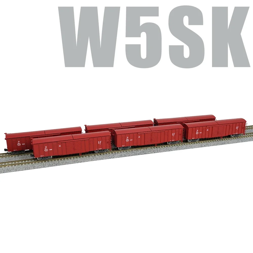 Train Model N Scale 1/160 W5SK Dangerous Chemical Car Train Carriage Boy Birthday Gift 6 Section Set