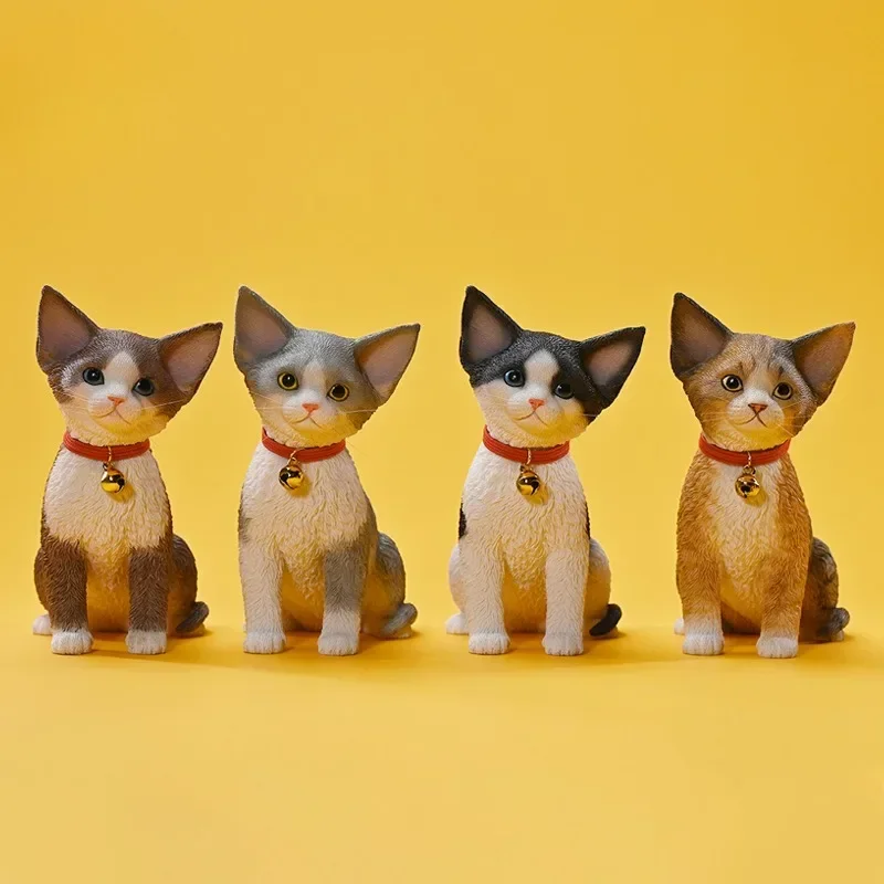 Jxk 1/3 escala adorável animal de estimação alemão wirehair gato resina modelo boneca colar adereços para figuras de ação de 12 polegadas brinquedos colecionáveis presente