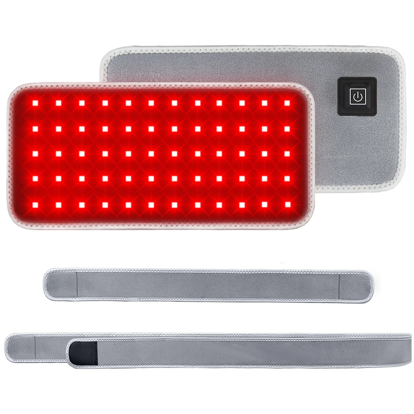 

LED Red Light Therapy Belt for Pain Relief Red Infrared Light Pad for Waist Back Abdomen Knees Wrists Joints Muscle