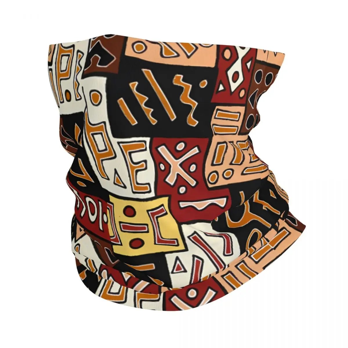 Tribal Fabric Thin Wrap Scarf Bandana African Ethnic Neck Gaiter Face Cover Headband