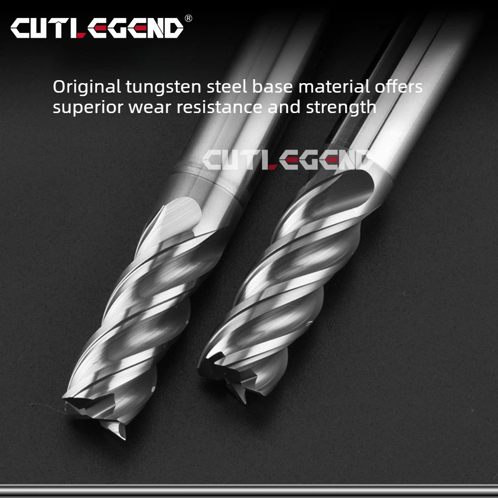 Wolframkarbid-Dynamikfräser U-Nuten-Schaftfräser Beschichteter Fräser Durchmesser 1-20mm Eckenradius R0.2/R0.5 für Edelstahl – Detail 4