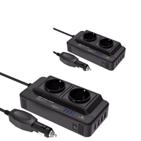 Car Power Inverter 200W DC 12V to AC 220V 4 USB Ports 400W Peak EU Socket Auto Converter Charger Cigarette Lighter Adapter