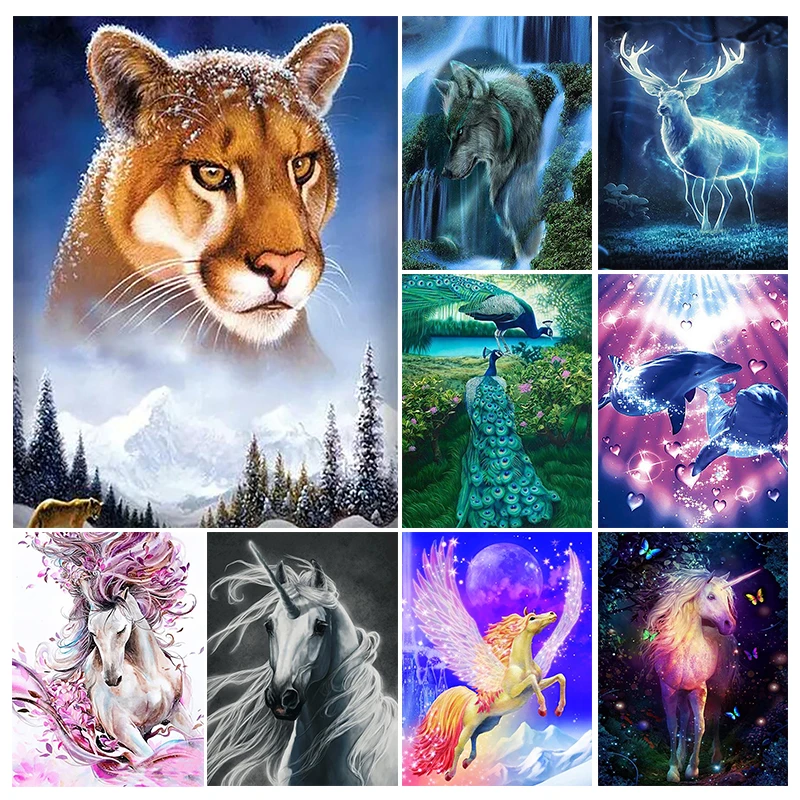 

5D Diamond Painting Animal Diamond Embroidery Full Rhinestone DIY Mosaic Cross Stitch Kit Exquisite Home Decor Gift