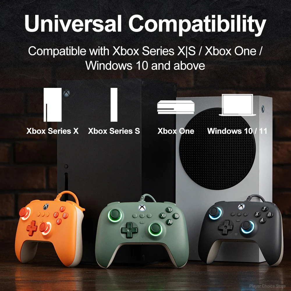 8BitDo Ultimate C Wired XBOX Controller Gamepads PC Xbox Series X S, Xbox One RGB Light Fire Ring Hall Effect Sticks for windows image 2