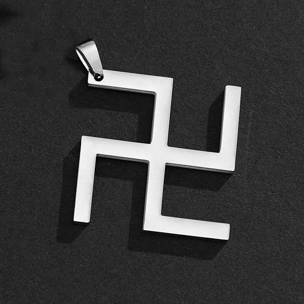 FIREBROS 2025 New Never Fade Stainless Steel Buddhism Swastika Pendant Necklace Men Women Buddha Religion  Jewelry Dropshipping