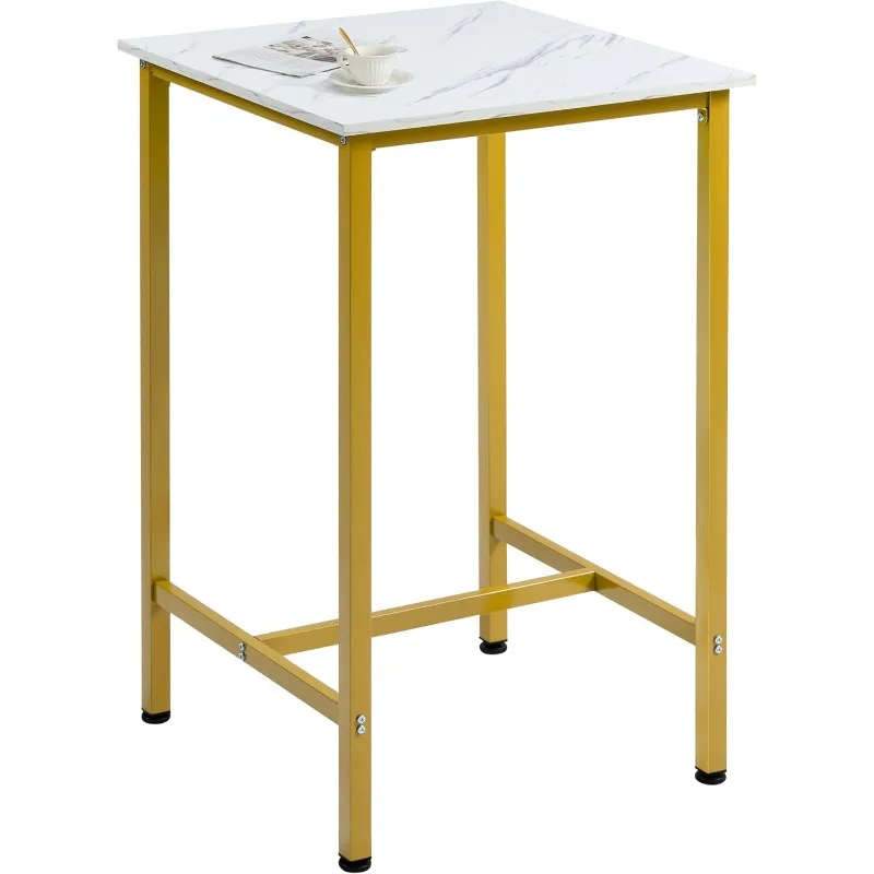 

Bar Tables, 23.6 Inch Pub Table for Kitchen, Square Bar Height & Counter Height Cocktail Table, Small Kitchen Table
