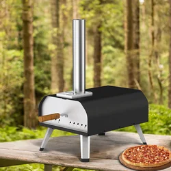 for Multi-Fuel 13inch outdoor pizza oven Foldable legs design pellet and gas 60 SEC make pizza Stainless steel oven