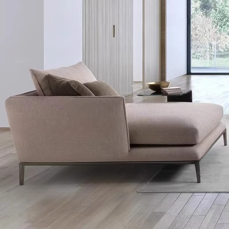 A Simple small apartment chaise longue living room casual lazy sofa lounger