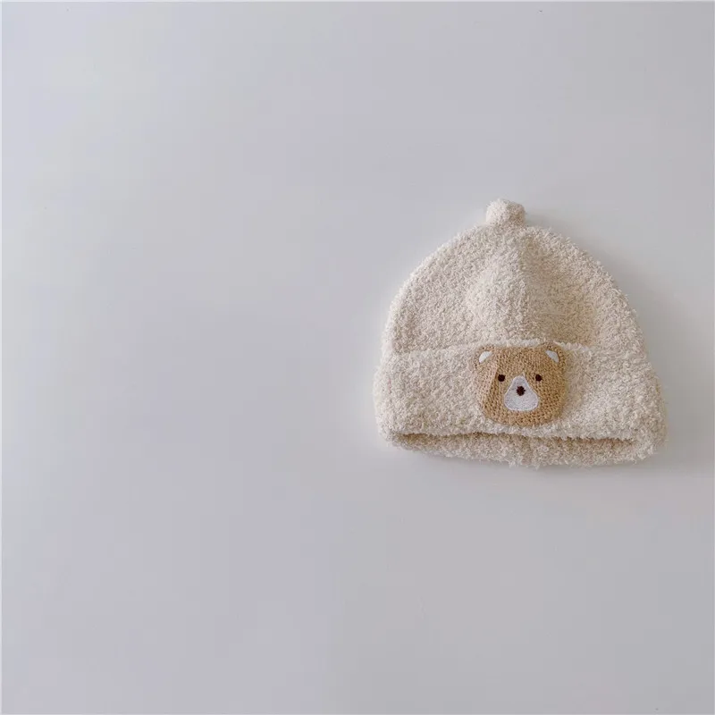 MILANCEL 2022Winter Baby Hat Newborn Girls Hat Infant Boy Bear Hats