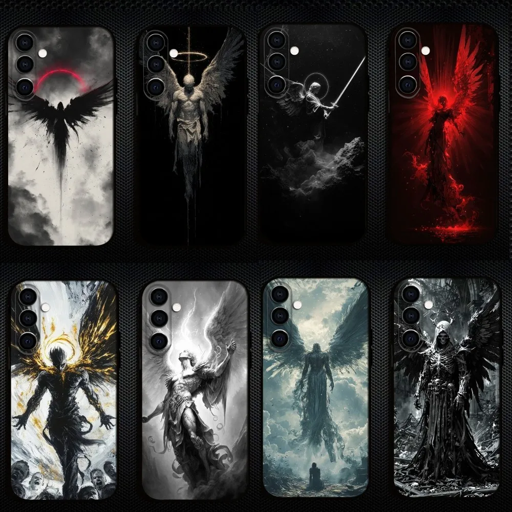

Evil Wings-Angel Wings Phone Case For Samsung Galaxy A73/A72/A71/A70/A53/A52/A51/Others Soft Black Shell