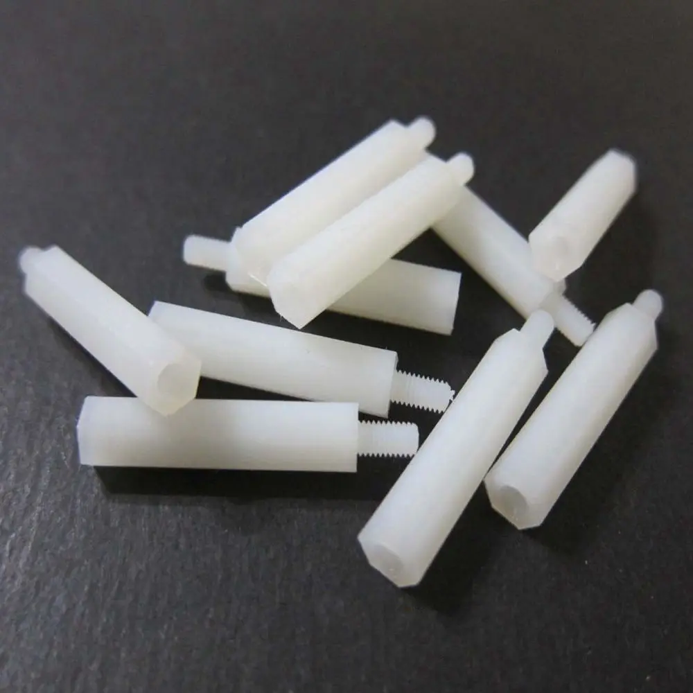 

500 шт. шестигранные гайки и болты M2, стойки, белые нейлоновые прокладки, набор для материнской платы печатной платы, различные размеры 5 мм-20 мм + 5 мм