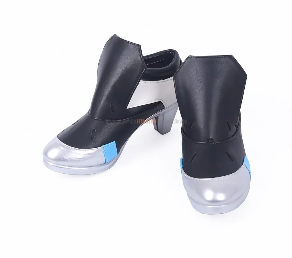 Symmetra Black Boots Cosplay Game OW Satya Vaswani Symmetra Cosplay Boots High Heel Shoes Custom Made