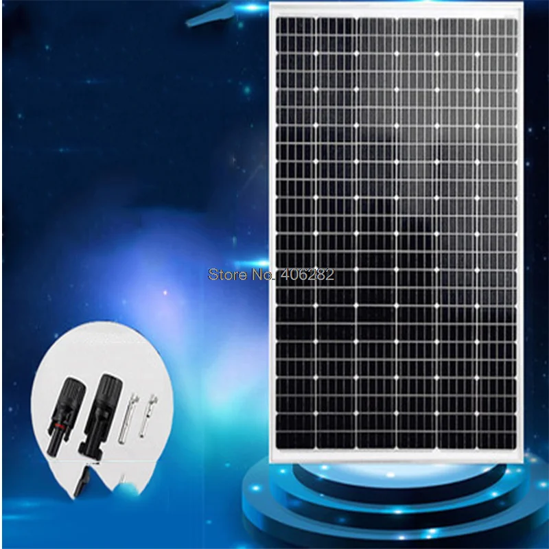 New 300W Monocrystalline Silicon Solar Panel Photovoltaic Power Generation System 12V24V Household