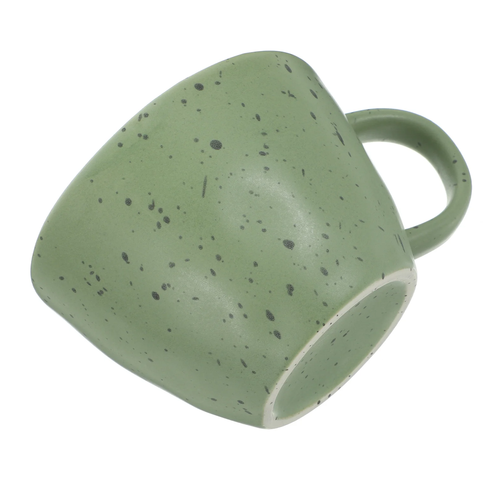

Tea Cups Traditional Ceramic Porcelain Water Mug Coffee Mugs Dark Green with Handle