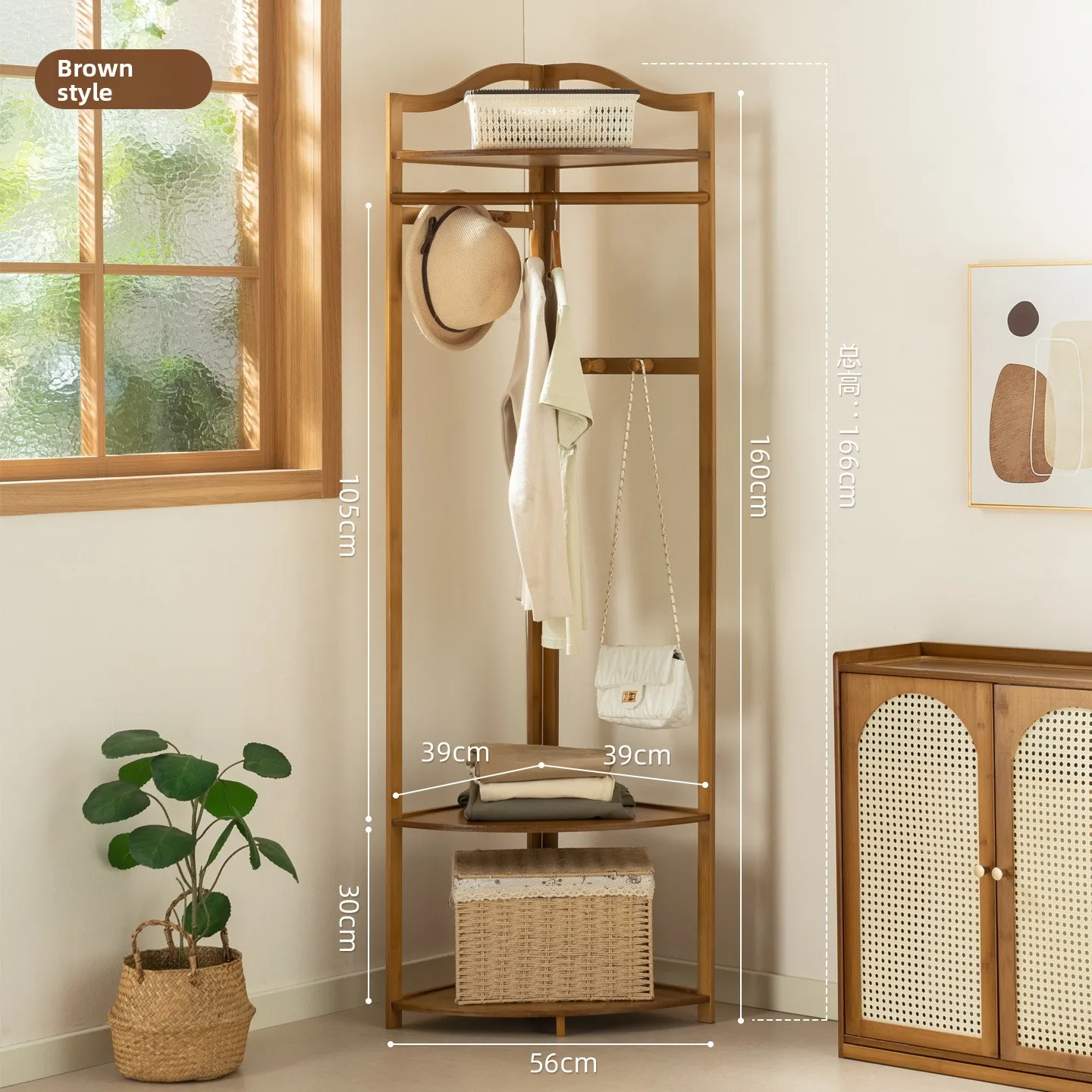 Hanger floor to ceiling bedroom corner coat rack drying rack household clothes rack hanging hanger simple wardrobe
