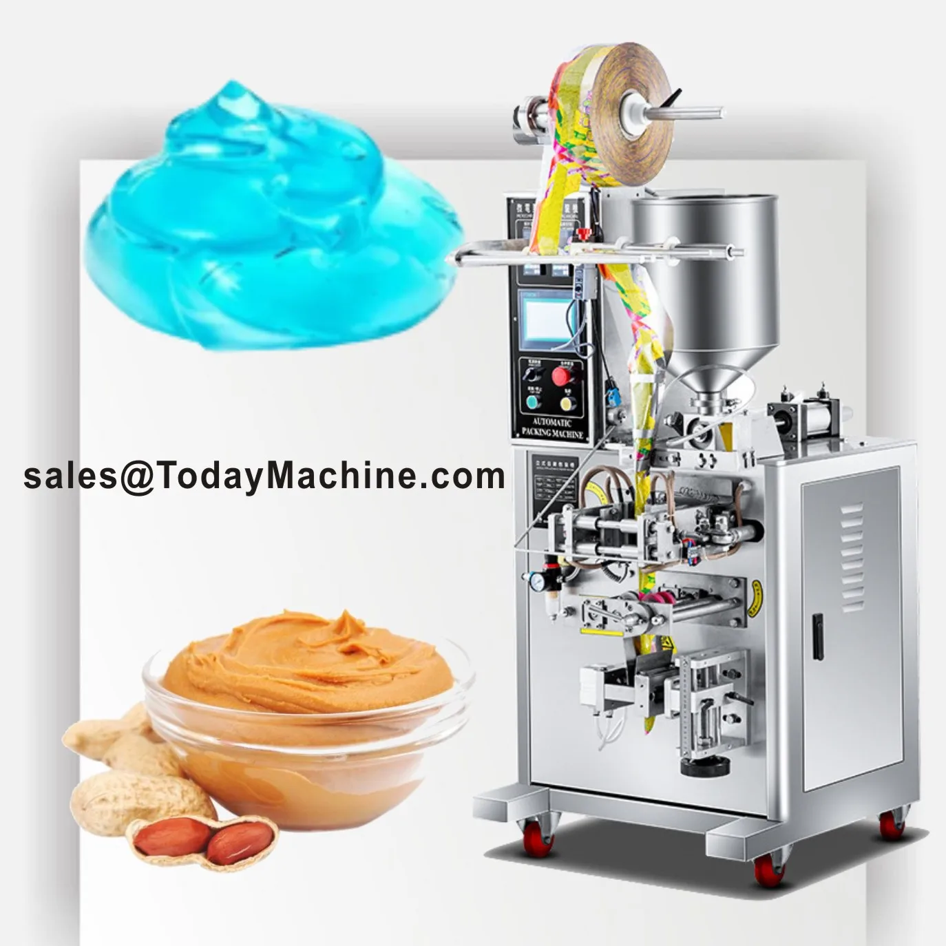 آلة تعبئة الكيس السائل الأوتوماتيكية الكاملة ذات 4 جوانب آلات تعبئة الأكياس السائلة عن طريق الفم البلاستيكية