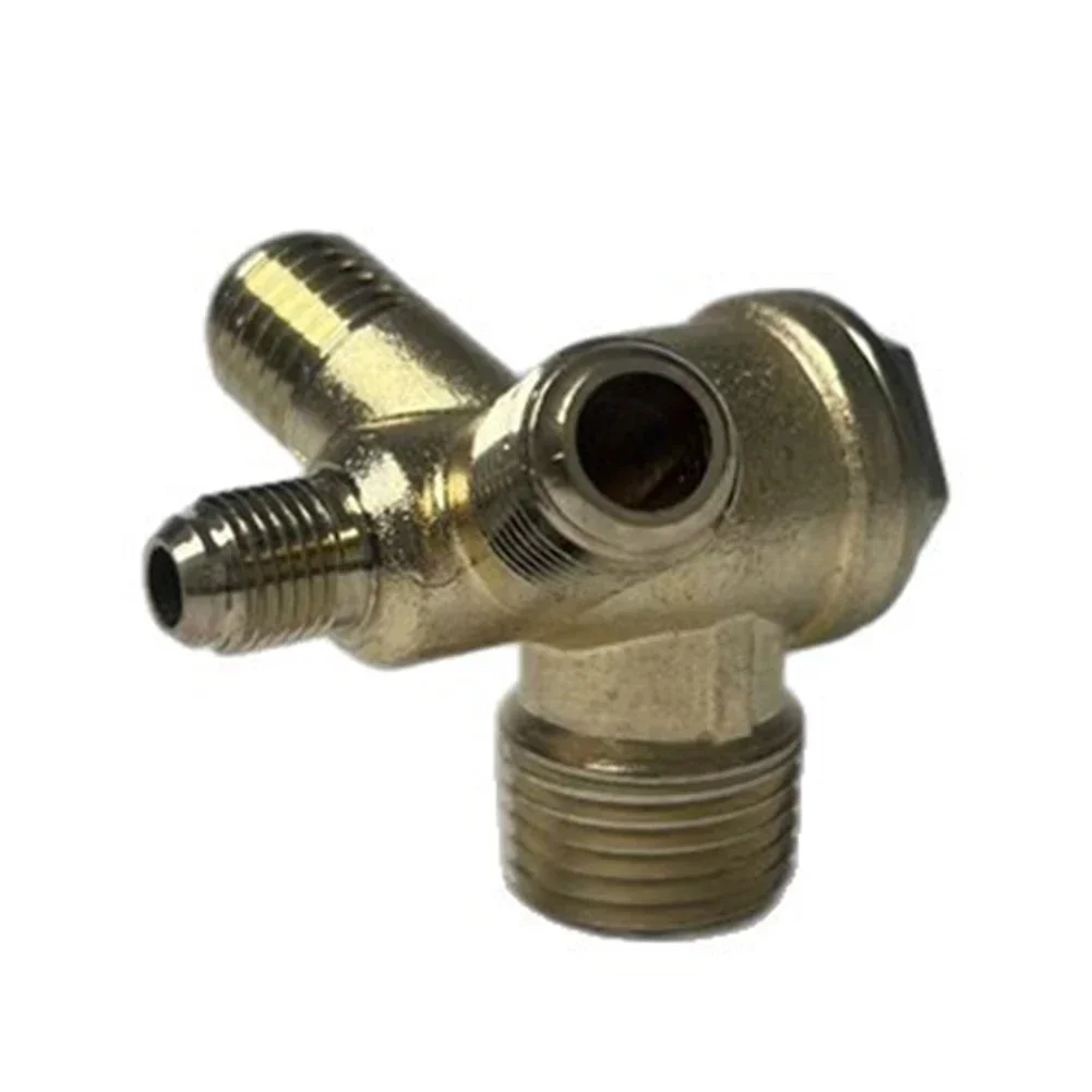 V Type Check Valve 4 Way Connector Pressure Fitting For Air Compressor Installations Backflow Stop Secure Reliable Operation