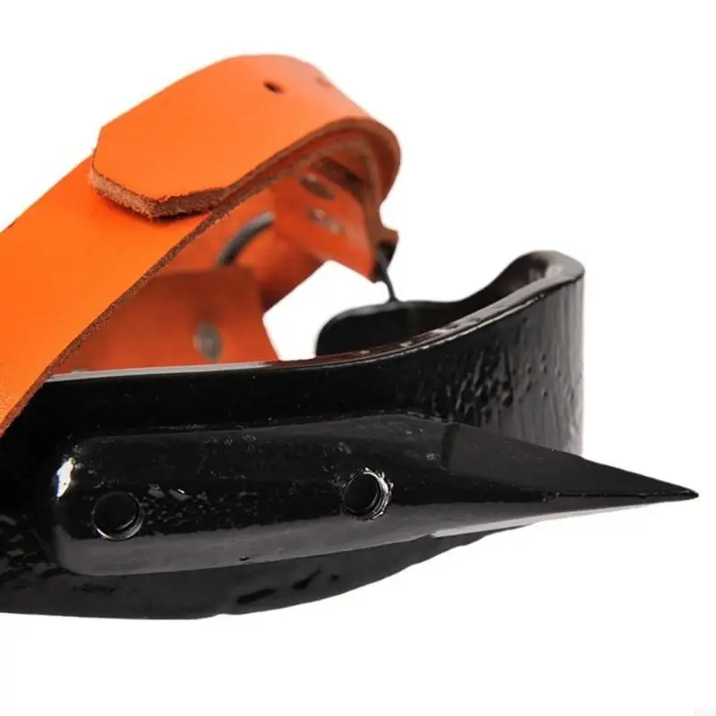 Robuste Kletterspikes aus geschmiedetem Stahl mit gepolstertem Kissen, hochfestes Design für Baumklettern und Outdoor-Abenteuer – Detail 2
