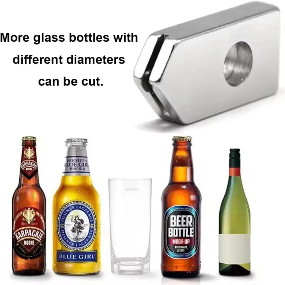 Glass bottle cutters, glass tile, wine bottle, diamond cutting head, practical crafts, hand tool, construction tools, 5 pcs.