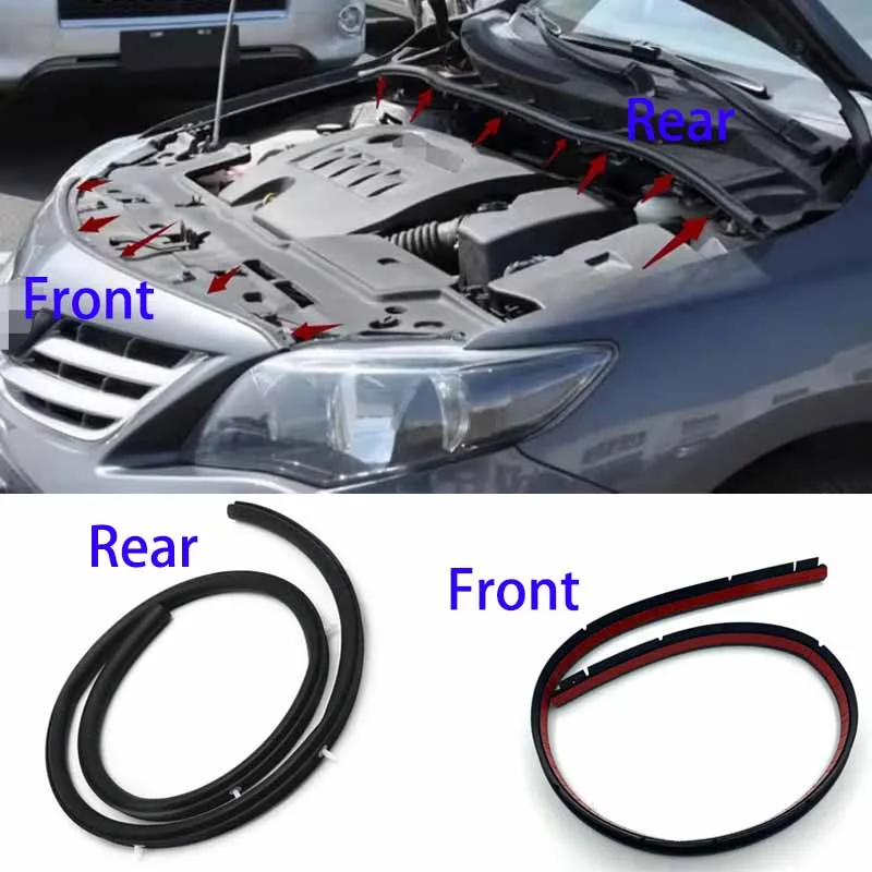 

NEW A pair Weatherstrip Hood Sealing Strip For Corolla 2007-2013 For Toyota Car Front Engine 53395 53383