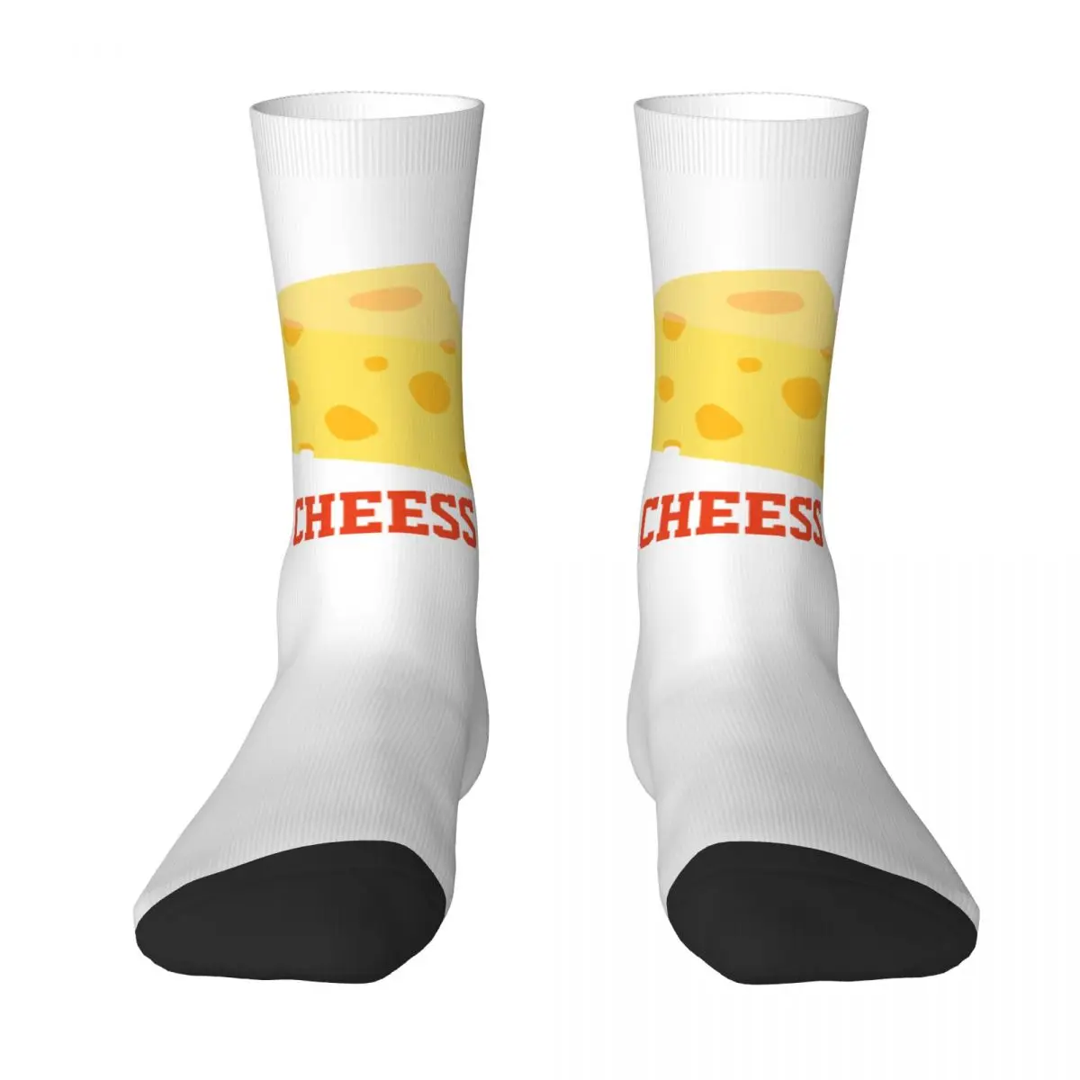 Cheese Wedge Socks Harajuku Desgin Quality Style Mid Stockings Large Chemical Fiber Youth Bycicle Socks