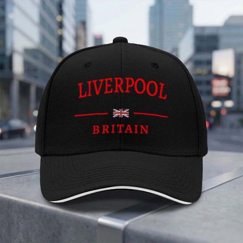 Liverpool Britain Adjustable Baseball Cap Lightweight Breathable All-Season Daily Commuting Trendy Fashion Gift