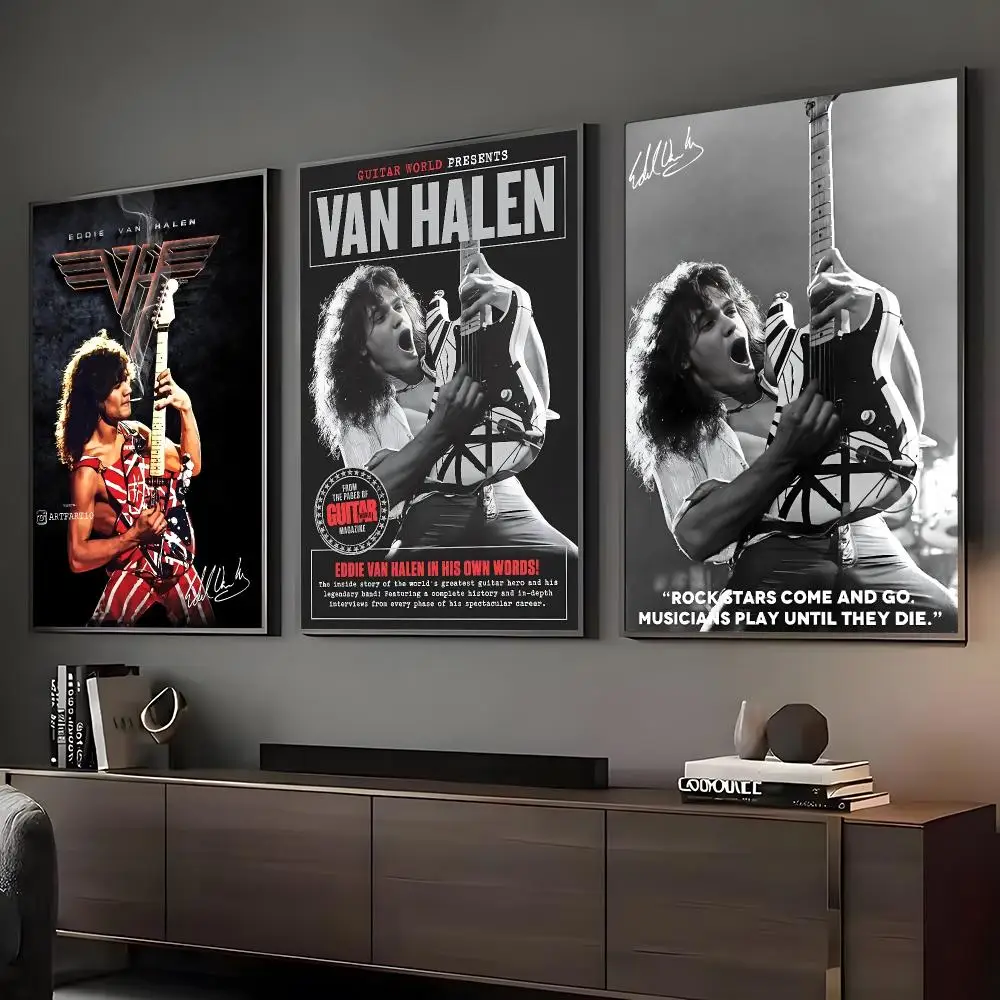 Eddie Van Halen Painting Calligraphy HD Art Wall Waterproof Home Living Room Bedroom Bar Decorative Paintings