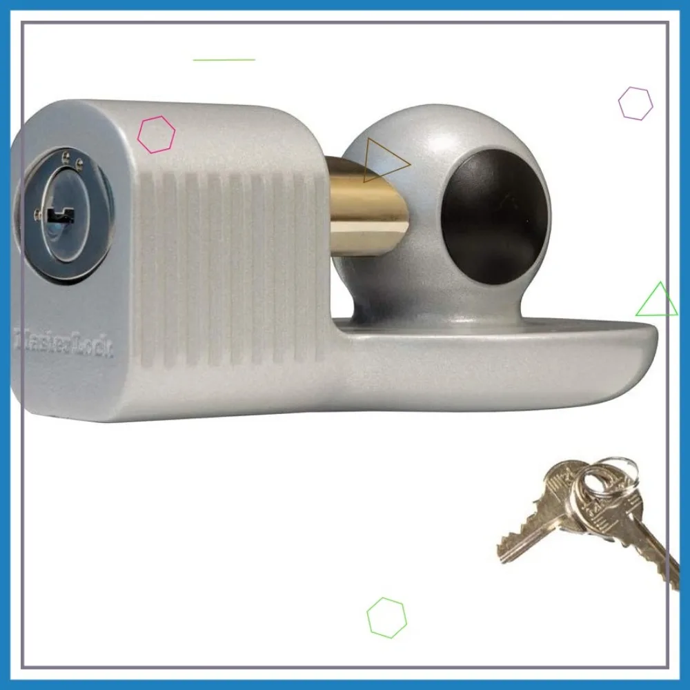 

Universal Trailer Hitch Lock for 1-7/8, 2, and Most 2-5/16 Inch Couplers - Weather Resistant with Keys