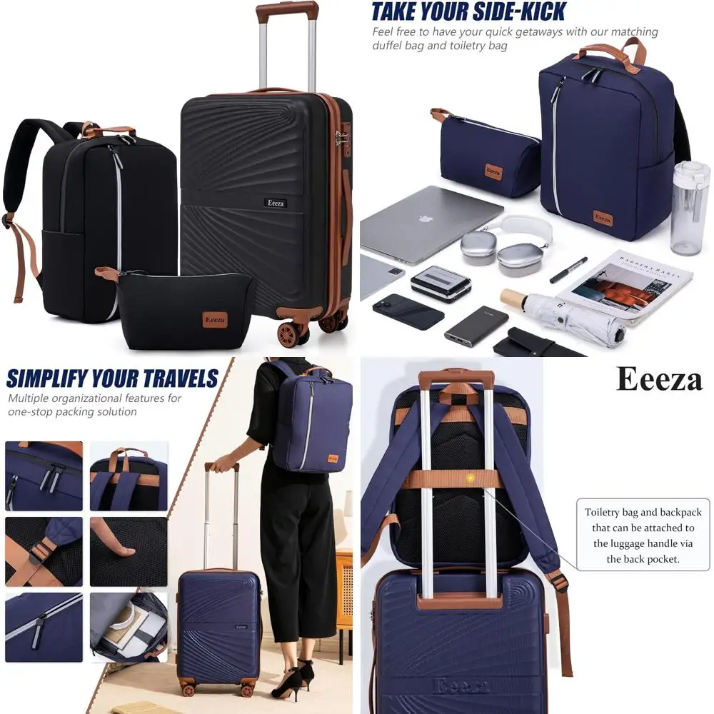 

Luggage Sets 3 Piece, Suitcases with Wheels, ABS Hard Case Luggage with TSA Lock Spinner Wheels, Carry On Luggage Set (20inch)