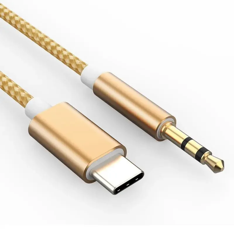 USB C to 3.5 MM Jack AUX Cable DAC Type-C Audio Cabel for Car Speaker Headphone Auxiliary Adapter For Huawei Sumsang Xiaomi Vivo