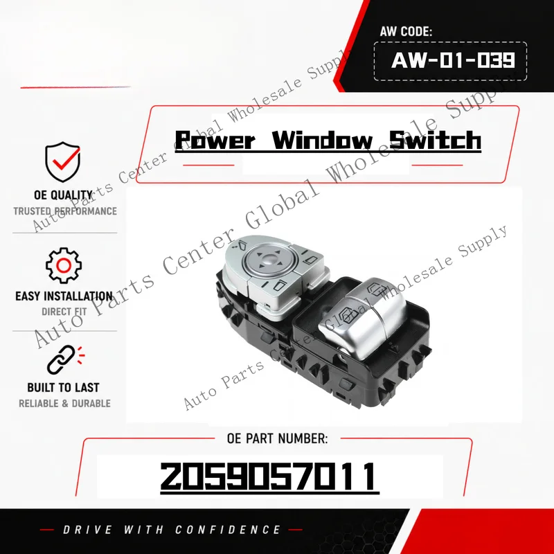 L+ Power Window Control Switch for Mercedes Benz C-Class 2059057011