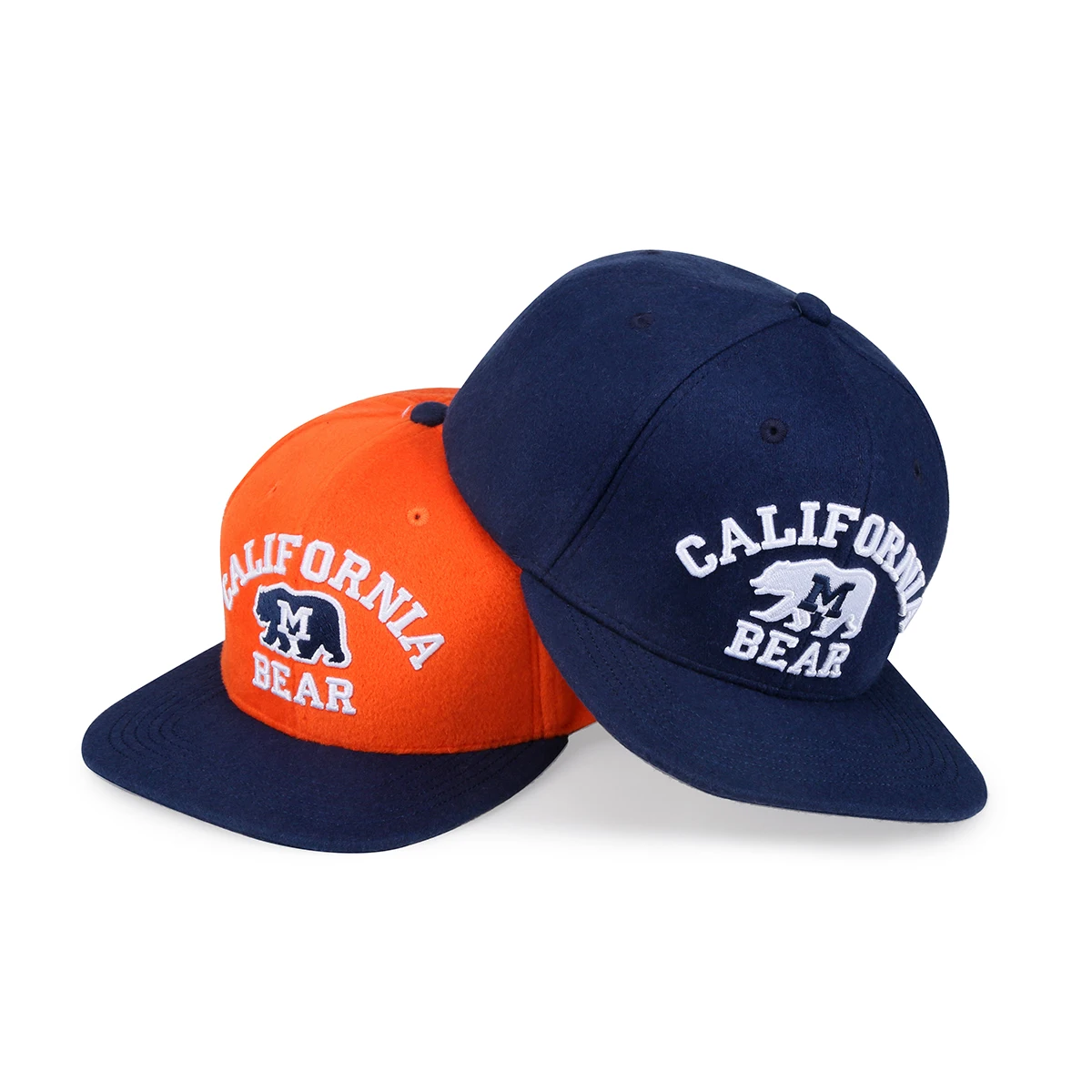 Top Best Quality Unisex California Bear Embroidery Baseball Snap Back Cap, Hip Hop Cute Bear Hat, Circumference 54-63 cm