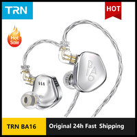TRN BA16 32BA Driver Unit In Ear Earphone Balanced HIFI Wired Tuning Switch Cancelling  Earbuds Headset TRN Original Store