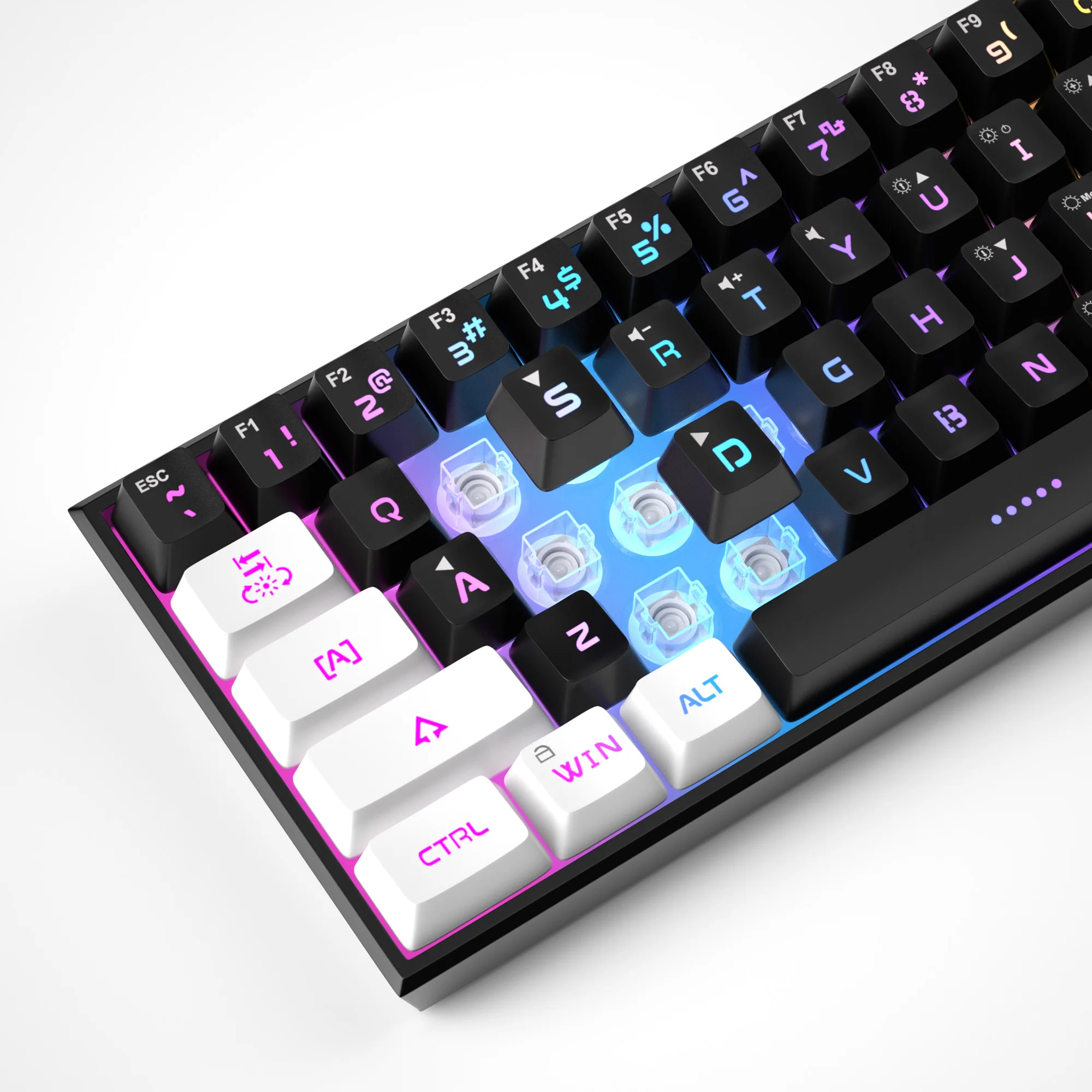MageGee TS91 60% Compact Wired Keyboard 61 Keys RGB Backlight Small ...