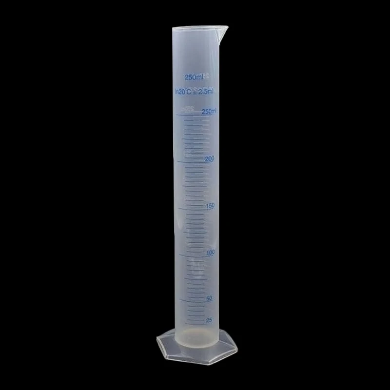 Kunststoff-Messzylinder für Laborgebrauch, 10-500ml Klarer Messzylinder mit Blauer Skala, Laborflüssigkeitsmesswerkzeug