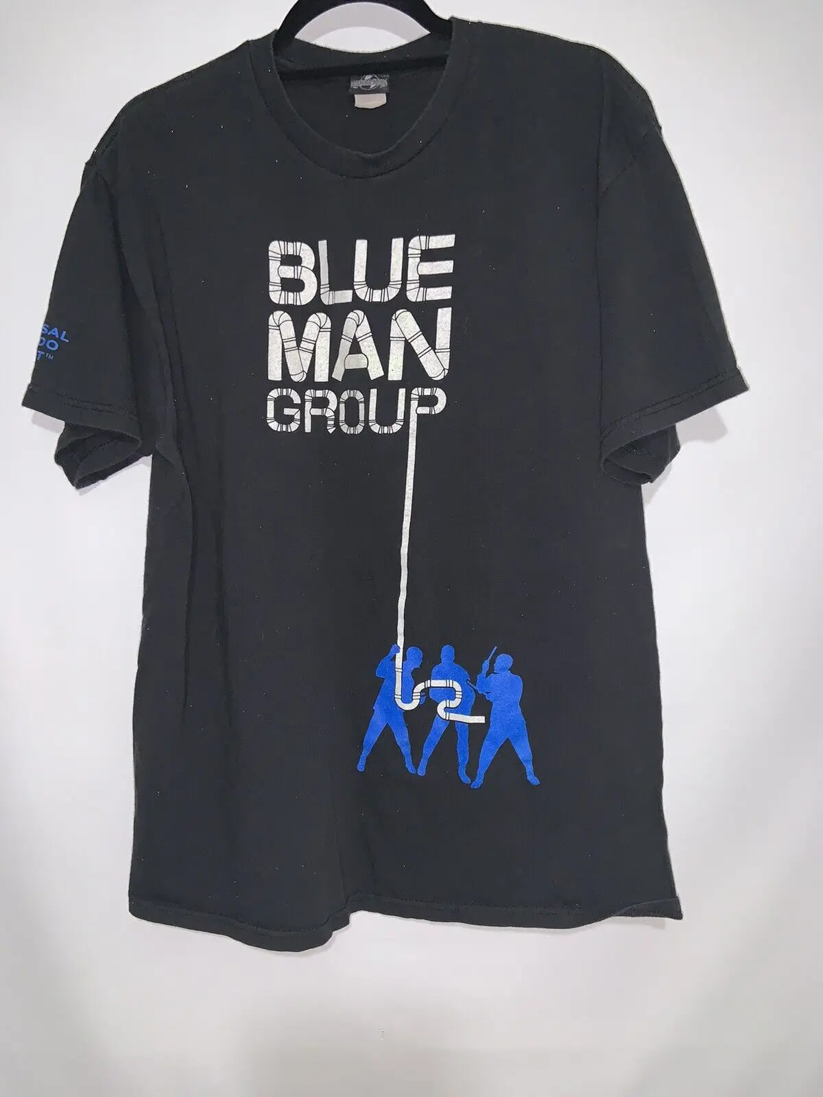 Blue Man Group Vintage T Shirt Mens Black Obscure Paint Music Size Large