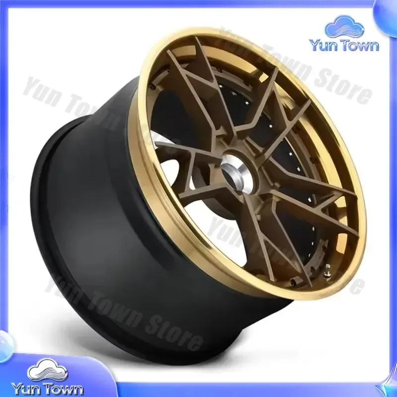 Yellow Black 2 3 Piece Super Deep Concave Aluminum Forged Alloy Wheels 17 26 Inch 5x112 5x114 3 5x120 for Mercedes Benz C63s