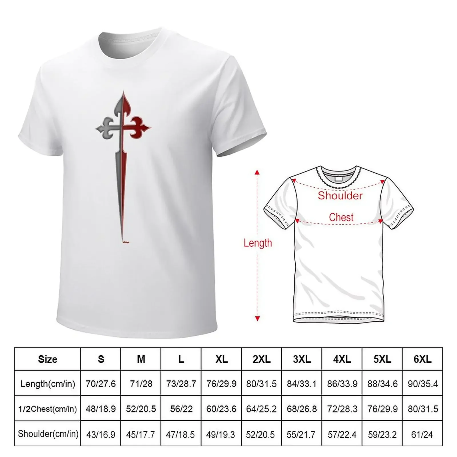 Santiago′s Cross T-shirt customs design your own customs t shirts for men cotton