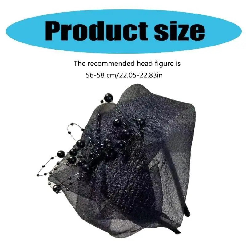 R1WE Ruffle Hairhoop Crepe 1920 Affastore Cappello Puntelli costumi da ballo da festa per feste