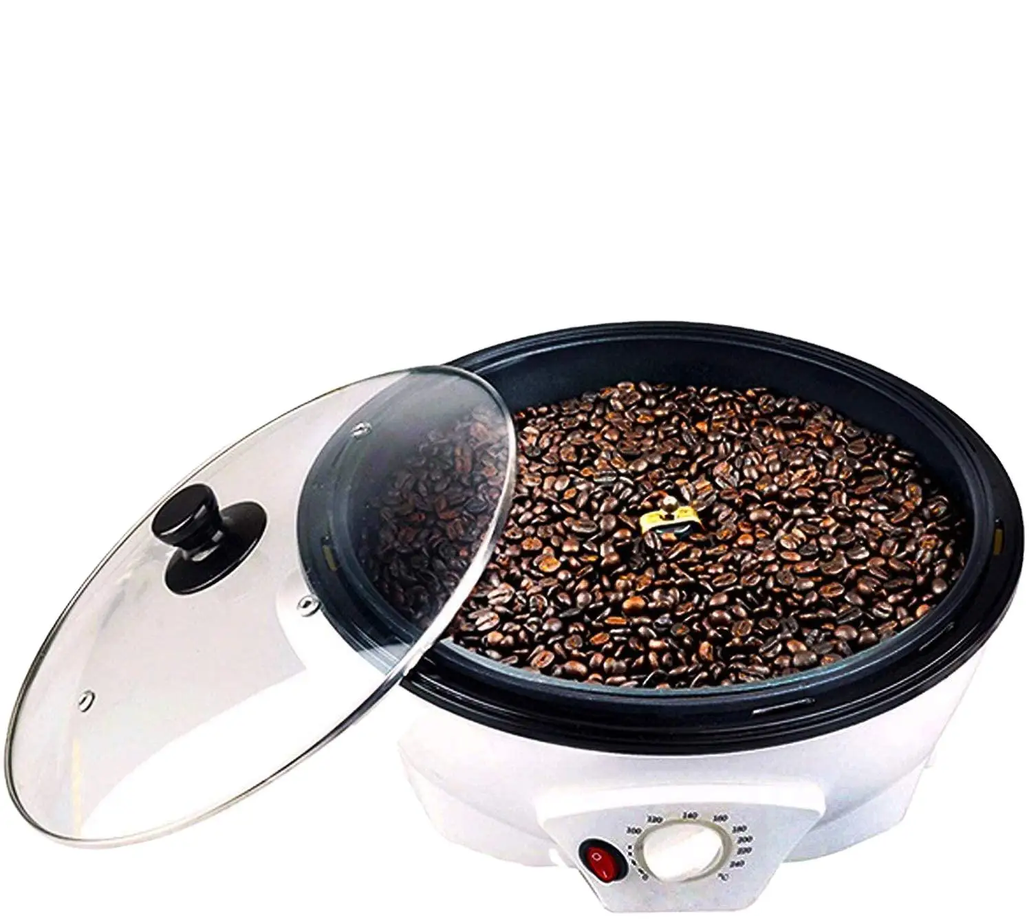 One Key Switch Temperature Control Coffee Bean Baking Machine Non-Stick Electric Coffee Roaster for Home Use